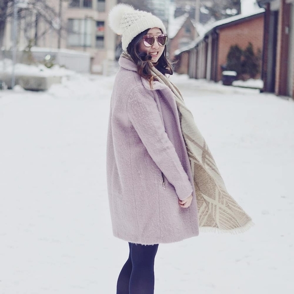 H&M Pink Wool Blend Coat - Picture 7 of 7